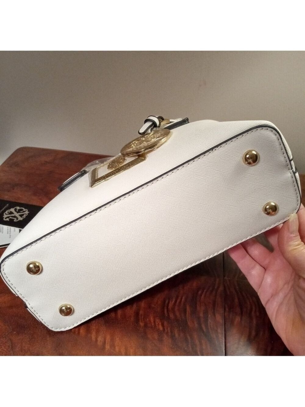 CXL Christian LaCroix Hannah Dome Satchel White Mini NWT - Picture 4 of 6